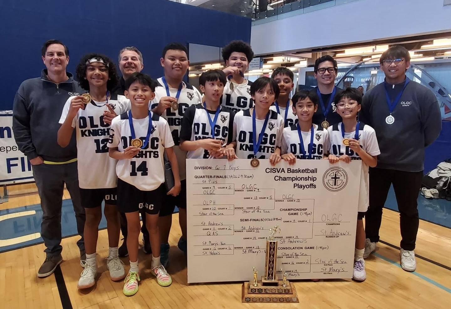 OLGC - Grade 7 Boys CISVA Basketball Champions